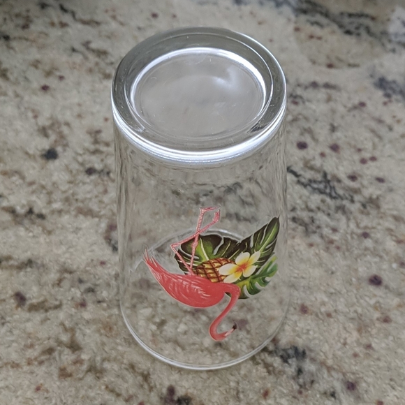 6/$25 Collectible Flamingo Thick Beer Glass - Picture 2 of 2